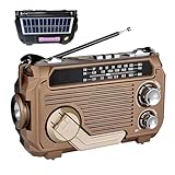 Kurbelradio, Handkurbelradio, Tragbares Batterie-Wetterradio, Kabelloses AM/FM/SW-Radio, 3-Wege-Aufladung, batteriebetriebenes Radio-Survival-Gadget für den Innen- und Außenbereich