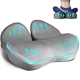 Fwiull Sitzkissen, Hochwertiger Memory-Schaum Sitzkissen, L Sitzkissen Orthopädischer, Stress Abbauen, Ischias, Ergonomische Sitzkissen zur Auto, Sofa, Büro
