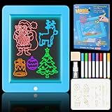 LumenVela Leuchtendes Led Zeichenbrett für Kinder, Led Notiztafel mit 8 Farben Stift, 8 Beleuchtungsmodi, Abwischbar, Transparente Schreibtafel Zaubertafel Kinder Geschenk Spielzeug für ab 3 Jahre