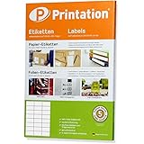 Printation Etiketten 70 x 36 mm weiß A4-240 Adressetiketten selbstklebend 70x36 auf 10 A4 Blätter 3x8-24 Adressaufkleber bedruckbar pro A4 Bogen - Internetmarke DHL Post 3475 3490
