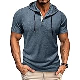 RUMAOZIA Sweatshirt Herren mit Kapuze Sommer Kapuzenpullover Herren T-Shirt Freizeit Laufshirt Kurzarm Hoodie Sweatshirt Atmungsaktiv Sport Tshirts Trainingsshirt Muskelshirts Sportshirt