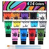 Bowitzki 14 Farben Gesicht Körperfarbe Set Creme Make-up 20ml Wasserbasierte Gesichtsmalerei Spezialeffekte für Erwachsene Kinder Halloween Weihnachtsfeier Bühne Cosplay