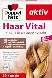 Doppelherz Haar Vital + Zink + Hirsesamenextrakt - mit Biotin als Beitrag für den Erhalt der Haare - Kupfer unterstützt den Erhalt der Haarfarbe - 30 Kapseln