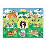 Melissa and Doug Haustiere Holzpuzzle Kinder , Puzzle ab 2 Jahre , Greifpuzzle Steckpuzzle Holz ab 2 Jahre , Holzpuzzle ab 2 , Holzspielzeug Spiele ab 2 Jahre , Schichtpuzzle Holz Puzzles Kind