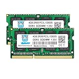 8GB Kit (2x4GB) DDR3L-1600 SODIMM PC3 PC3L 12800S 4GB 204-Pin 2Rx8 DDR3 1600MHz Unbuffered Non-ECC 1.35V CL11 Dual Rank Notizbuch Arbeitsspeicher