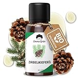 Emma Grün® Bio Zirbenöl [100% NATURREIN] - Echtes Zirbelkiefer Öl 30ml aus Alpen Wildwuchs - WILDE ERNTE - Naturreines Ätherisches Öl - Waldiges Zirbenöl für Diffusor, Zirbenspäne & Sauna