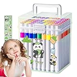 Generisch Filzstifte Set | Bunte Malstifte Set | Wasserfeste Ausdauernde Stifte Mit Spaßeffekt Für Schule, Reisen, Ostern & Mädchen