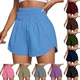 Generisch Laufhose Damen Sport Shorts Sommer Kurze Hose Atmungsaktive Sporthose Fitness Schnelltrocknende Trainingshose Yoga Jogginghose Gym Jogging Shorts mit Taschen Artikel unter 1 Euro