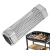 Räucherrohr für Pelletgrill, Edelstahl-Grillrohr, aromatisiert, hocheffiziente Temperaturkontrolle, Räucherrohr für Hinterhof-Grillen, Camp-Kochen, Steak-Huhn-Grillen, Outdoor-Heckklappe, Truthahn