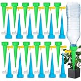 XUNIVERS 24 Stück Automatisch Bewässerung Set Pflanzen Bewässerungssystem mit Einstellbar mit Langsam Entriegelbarem Steuerventil,Gartenpflanzen Blumen Outdoor Zimmerpflanzen