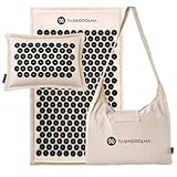 TASHIDROLMA Akupressurmatte Matte set, Akkupressmatte Akupressurmatte Mit Kissen und Tragetasche, 254-Pin, 27-Punkt-matte zur Entspannung von Rücken, Nacken und Füßen