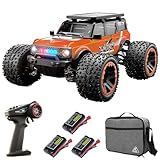 Teeggi Ferngesteuertes Auto 40km/h, 1/20 RC Hohe Geschwindigkeit Offroad Drift Rennauto, 2.4G Kohlebürste Motor 4WD Off Road Race Buggy für Erwachsene, 3 Batterien, SG201PRO(Orange)