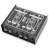 Pyle DI Box, Di, – Passive Direct Injection Box mit Brummen-Entferner und Eingangs-Dämpfer für Gitarre & Bass – Impedanztransformator
