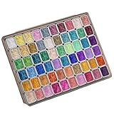 Aquarellfarben-Set mit 60 Farben, einfarbig, Perlglanz-Pigmente, Zeichenzubehör für Künstler und Studenten