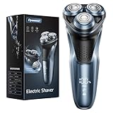 Rasierer Herren Elektrisch, Dyoonoer Elektrorasierer Herren, IPX7 Wasserdichter Nass- und Trocken-Wiederaufladbarer Bart Rasierer mit Ausklappbarem Trimmer und Reisesperre