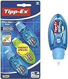 Tipp-Ex Korrekturroller Micro Tape Twist mit Schutzkappe, 8 m x 5 mm, 3er Pack, Ideal für das Büro, das Home Office oder die Schule