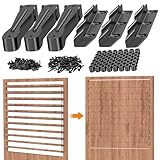 Suemisi Lamellen-Halterungs-Set, Lamellen-Hardware-Set, Fensterladen-Hardware, Deck-Sonnenrollo-System für Zaun, Garten, Rollläden und Jalousien (1)