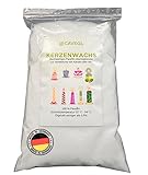 Kerzenwachs Granulat - 1Kg - Weiß - in Pulverform zur Herstellung von Kerzen - Paraffin Wachsgranulat Hochrein - Made in Germany - CAVSGL