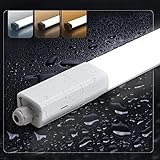 [Premium 120 lm/w]2 Stück Feuchtraumleuchte LED 150CM 60W 7000LM für Keller Garage, Flimmerfrei IP65 Wasserdichte LED Lampe, Als Wannenleuchte, Werkstattleuchte, Bürodeckenleuchte Kaltweiß 6500K