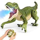 Ferngesteuerter Dino Geschenk für Kinder, RC T-rex Dinosaurier Spielzeug Elektrischer Prähistorische Kreaturen, Weihnachts- und Geburtstagsgeschenke für Jungen im Alter von 3-15 Jahren (Grün)