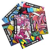 BM BeMore Urban A4 Maxi-Hefte liniert für Mittelschule, Oberschulen und Universitäten, Aesthetic-Notizbücher mit glänzenden und matten Effekten, verschiedene Designs – Set mit 10 Stück, Papier 100 g