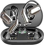 EUQQ AI Translation Kopfhörer, Open-Ear Wireless Bluetooth 5.3 Ohrhörer mit Mikrofon - Ergonomische Ohrbügel für sicheren Sitz, wasserdichte Sport-Kopfhörer für Laufen & Fitnessstudio, schnelles