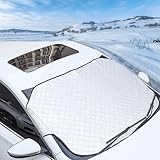 Sonnenschutz Auto Frontscheibenabdeckung Schneeabdeckung Eisschutzfolien Winter Scheibenschutz Scheibenabdeckung Auto Frostabdeckung Fensterabdeckung Winschutzscheiben Abdeckung Faltbar für Auto