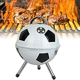WENSHENG Tragbarer Holzkohle-Golfofen, Kugelgrill, runder Holzkohlegrillofen für den Außenbereich, Faltbarer Kebab-Ofen, BBQ, für Garten, Camping, Kochen und Grillen im Freien