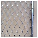 VXHCS 304 Edelstahl-Seilnetz, Stahlmetallgarten-Maschendraht-Filetarbeit, 10cm/2mm Langlebiges Hirschzaunnetz, Absturzsicherungsnetz In Großer Höhe (1x4m/3.3x13.1ft)