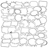 Amabro 90 Stück selbstklebende Dialogbox Papieraufkleber, Namensschild Aufkleber verschiedene Formen Papieraufkleber zum Schreiben für Tagebuch Planer Sammelalbum Album Notizbuch