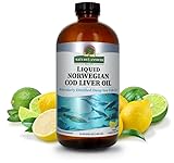 NaturaAnswer's Flüssiges norwegisches Lebertran Zitronen-Limette, 480 ml