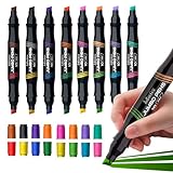 joibabe JUMBO Marker - Filzstifte 8 Stück/16 Farben POSTER Marker - Keil-Spitze 2-10 mm - Schnell-Trocknend, Wischfest -Drawing Marker für Alle Oberflächen, Schule,Karton, Plastik, Holz