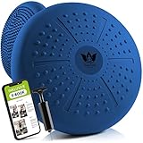 ZenOne Sports® Balance Kissen I Ballkissen für Koordinations- & Rückentraining I Orthopädisches Sitzkissen I Luftkissen für Fitnesstraining inkl. Pumpe & Workout-Guide I Balancekissen