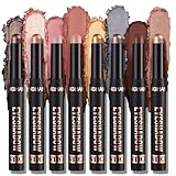 Eyeshadow Stick, 8 Farben Matte & Creamy Eyeshadow Stick Set, Hochpigmentierter Glitter Shimmer Eyeshadow Pencil,Weicher Cremiger Glitter Eyeshadow Pen,Wasserdichtes Langlebiges Lidschatten Sticks (B)