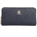 Tommy Hilfiger Damen Geldbörse Emblem Large mit Reißverschluss, Blau (Space Blue), Einheitsgröße