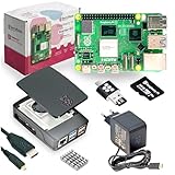 Raspberry Pi 5 Starterkit (8GB RAM) – Offizielles Bundle mit Gehäuse, Netzteil 27W, MicroSD (vorinstalliert mit Raspberry Pi OS), HDMI-Kabel, Kartenleser & Geschenkverpackung von BerryBase