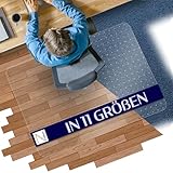 Bodenschutzmatte aus PET - transparente Schutzmatte für Hartböden - 100% recyclebar - nachhaltige Bürostuhlmatte - vielseitige Unterlage als Bodenschutz für Büro und Zuhause - 90x120 cm