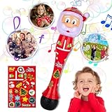 Weihnachten Bubble Maschine, Seifenblasenmaschine, Weihnachtsmann Seifenblasen Machine, Automatische Seifenblasenpistole, mit Lichtern und Musik, Automatischer Bubble Machine Kinder