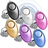 GOMETY 6 Stück Persönlicher Alarm, 130-135 dB LED-Licht Taschenalarm, Screamsafesound Alarm, Aicherheitsschlüsselanhänger Panikalarm Sirene für Frauen Kinder Mädchen Alter Mann