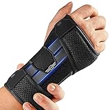FREETOO Handgelenkstütze mit 3 Metallschiene zur Karpaltunnelsyndrom, Komfort Handgelenk Bandagen mit Weiche Polster für Frauen Männer, Handgelenkschiene für Tendinitis,Arthritis,Verstauchungserholung