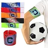 VURYAPI 5 Stück Kapitänsbinde Fußball Armbinde Erwachsene Junior Verstellbare Captain Armband Multicolor Elastic Kapitäns Armbinden Fußball Armband Gummizug Spielführerbinde