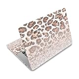 PLIGREAT Laptop Skin Aufkleber Im Kreativen Stil Passend Für 12' 13' 13.3' 14' 15 Zoll Laptops Farbverlauf Glitzer Leopardenmuster Universell Abnehmbar Wasserdicht Notebook Kunstaufkleber