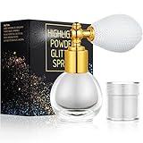 AOOWU Glitzer Spray, Glitterspray für Face und Body, Glitzer Haarspray Make-up Sparkle Puder Kosmetik Shimmer Highlighter, Powder Glitzer Spray Haare Körper für Weihnachten Rave Party（Silber）
