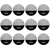 WER Ultra-Dünner Fensteralarm Glasbruchalarm Mini-Alarmanlage Aufkleber Alarmanlage mit Erschütterungssensor, Security Alarmsirene bis 100dB, 50m Reichweite Batteriebetrieb (12pcs)