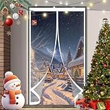 Thermo Türvorhang 94 x 85 cm Winddichter Thermisch Winter, Wasserdicht Schalldämmender, Magnetischer Thermovorhang Magnet Tür für Küche Balkone, Schlafzimmer, A