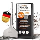 BAURIX® Fliesenmeißel SDS Plus Meißel [165x75 mm] I FRAKTOR®-System - Mühelos Fliesen entfernen I Abgewinkelter Flachmeißel breit für Fliesen und Fliesenkleber I 42CrMo-Spezialstahl