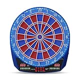 Carromco elektronische Dartscheibe FLASH-401 – Profi E-Dartboard mit 2-Loch Abstand & LED Beleuchtung, für 1-8 Spieler, 35 Spiele, 584 Varianten, blau-rot, 42 x 3,2 x 46 cm, Dart Set elektronisch