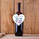 jieGorge Home Decor, Holz Valentinstag Herz Anhänger Geschenkbox Rotwein Flasche hängen für Valentinstag (D)