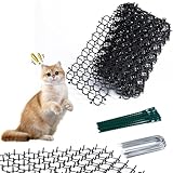 Dornengitter Gegen Katzen, 10 STK Katzenabwehr Matte mit Spikes, Tier-Barriere, Anti Katzen Matte mit Stacheln, Dornengitter Katzenabwehr für Außenbereich Pflanzenschutz, Katzenschreck für Garten