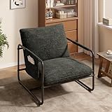 Hawthyhome Sessel•Loungesessel•Relaxsessel Wohnzimmer modern Relaxsessel mit Metallbeinen Modell, Oxford-Stoff, für Wohnzimmer/Schlafzimmer Bis 130kg Schwarz